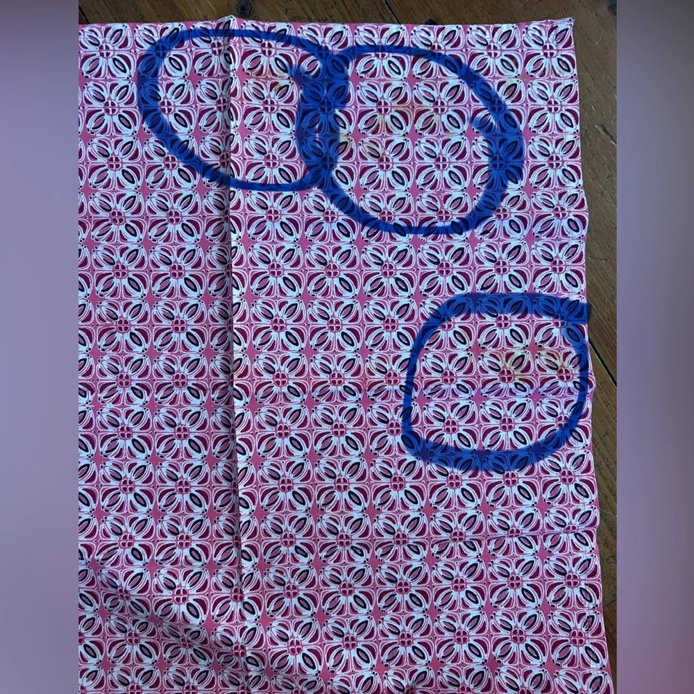 Set of 6 Napkins, Pink Patterned‎ Cotton Napkins 6, 20” square